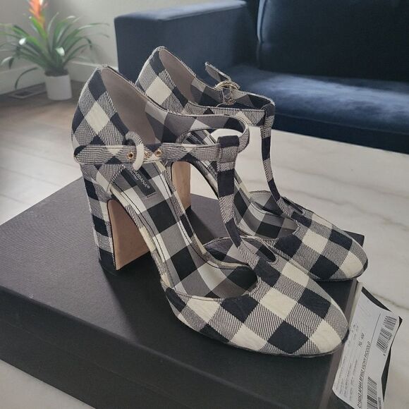 Dolce & Gabbana Check Mary Jane shoes 40 9 - Picture 1 of 14